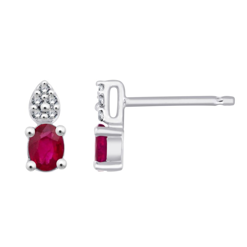 Hilary Ruby Earrings