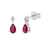 Georgie Ruby and Diamond Earrings