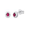 Boucles d'oreilles Leia Rubis et diamants