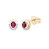 Boucles d'oreilles Leia Rubis et diamants