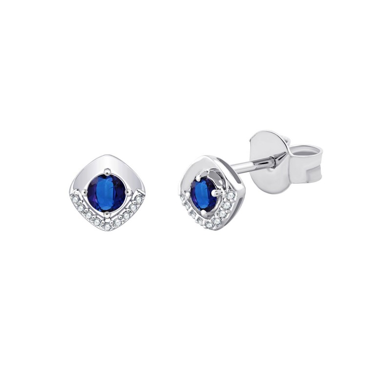 Boucles d'oreilles Lalla Saphirs et diamants