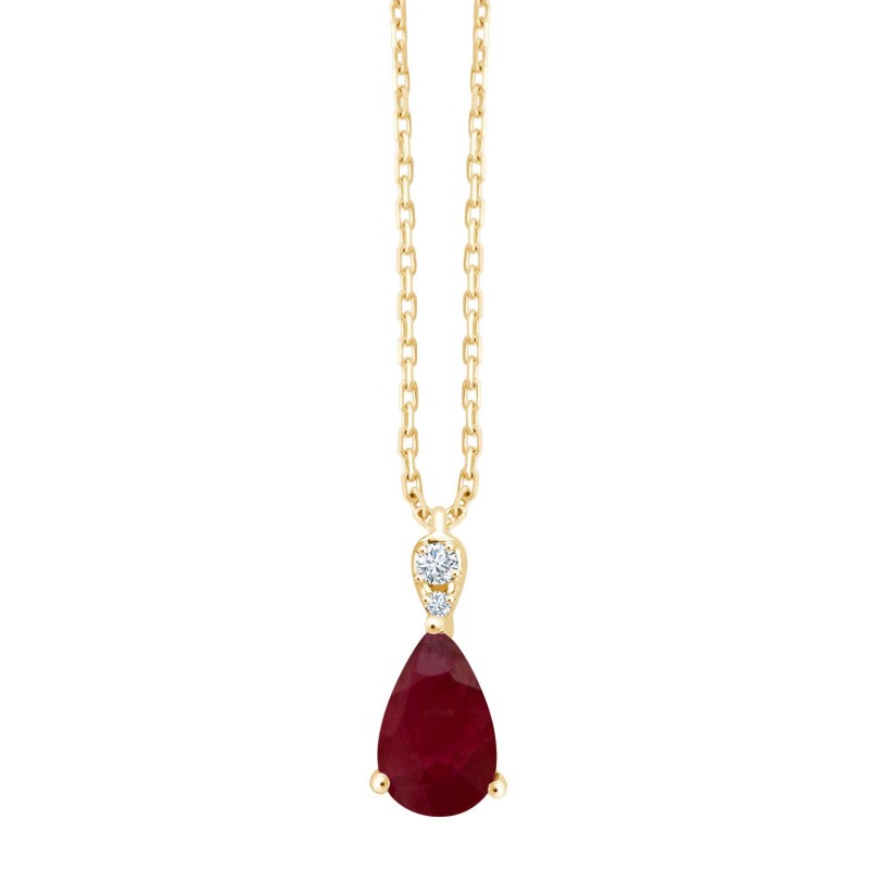 Collier Emmy Rubis et diamants