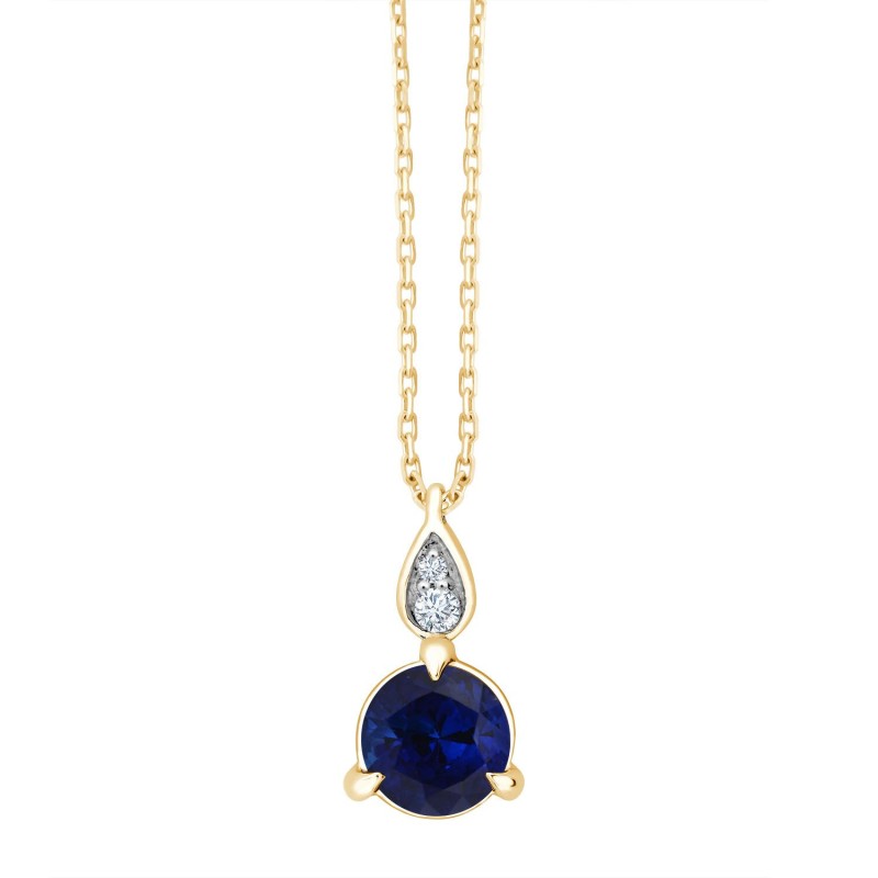 Collier Erin Saphir et diamants