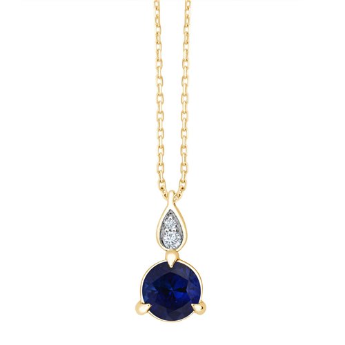 Collier Erin Saphir et diamants
