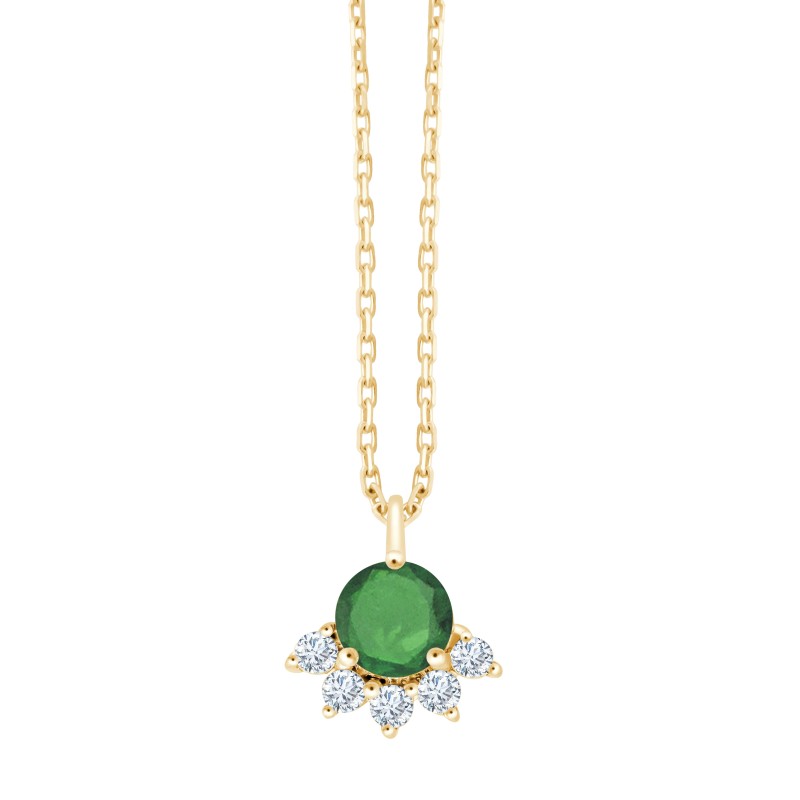 Collier Annabelle Emeraude et diamants