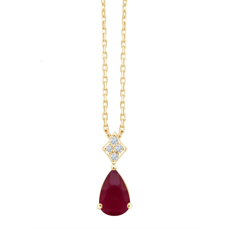 Collier Georgie Rubis et diamants