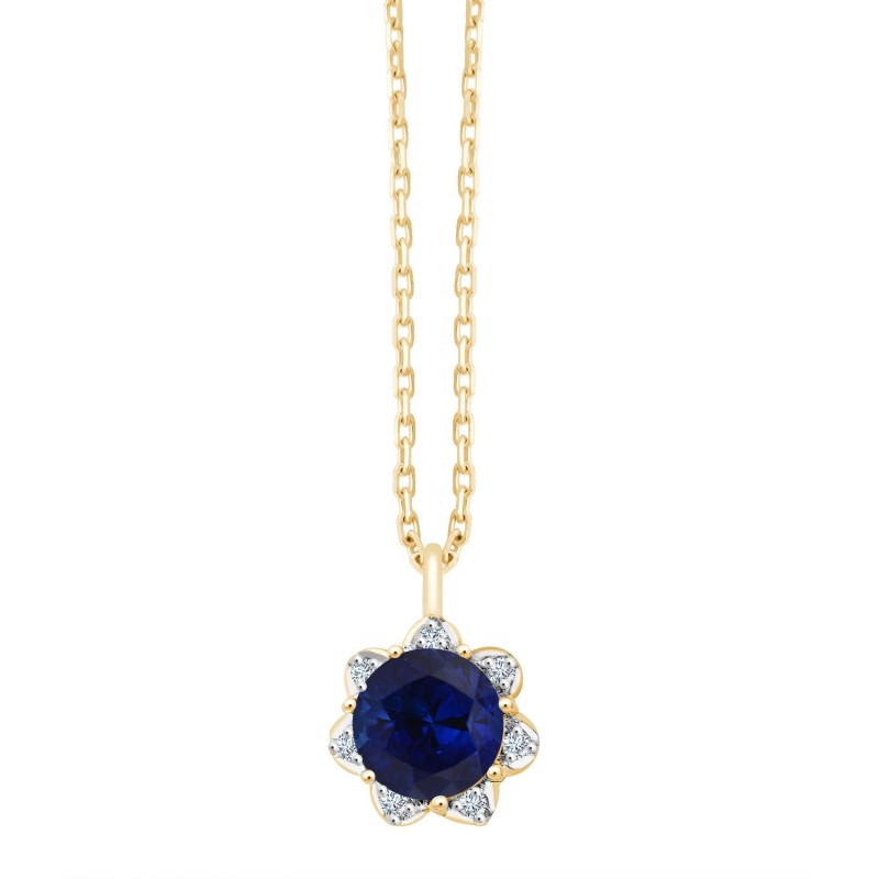 Collier Jordana Saphir et diamants