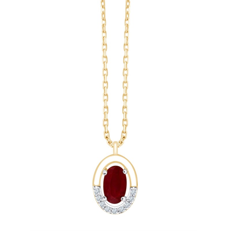 Collier Leia Rubis et diamants