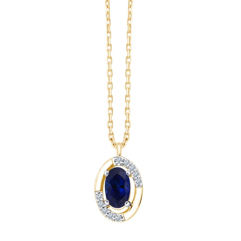 Collier Mina Saphir et diamants