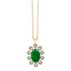 Collier Sybil emeraude et diamants