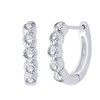 Bubble pearl hoop earrings