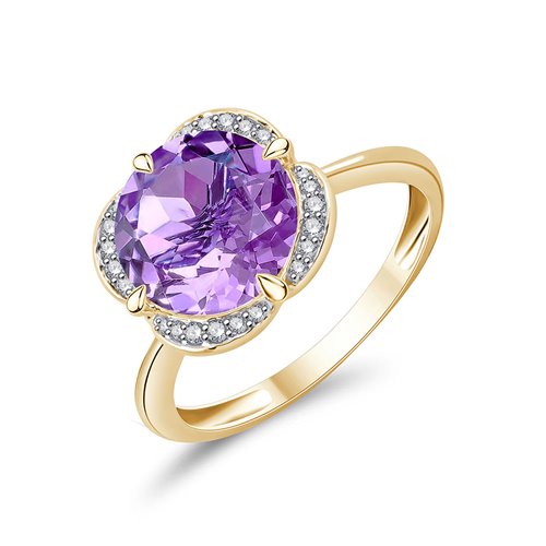 KALISTA AMETHYST AND DIAMOND RING