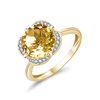 KALISTA CITRINE AND DIAMOND RING