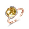 KALISTA CITRINE AND DIAMOND RING