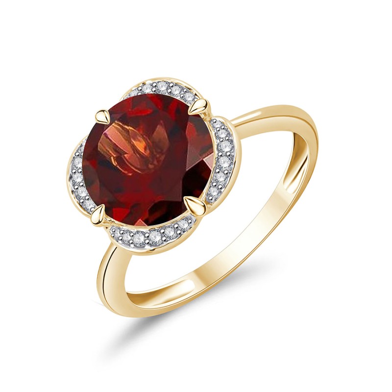 KALISTA GARNET AND DIAMOND RING