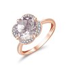 KALISTA ROSE QUARTZ AND DIAMOND RING