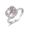 KALISTA ROSE QUARTZ AND DIAMOND RING