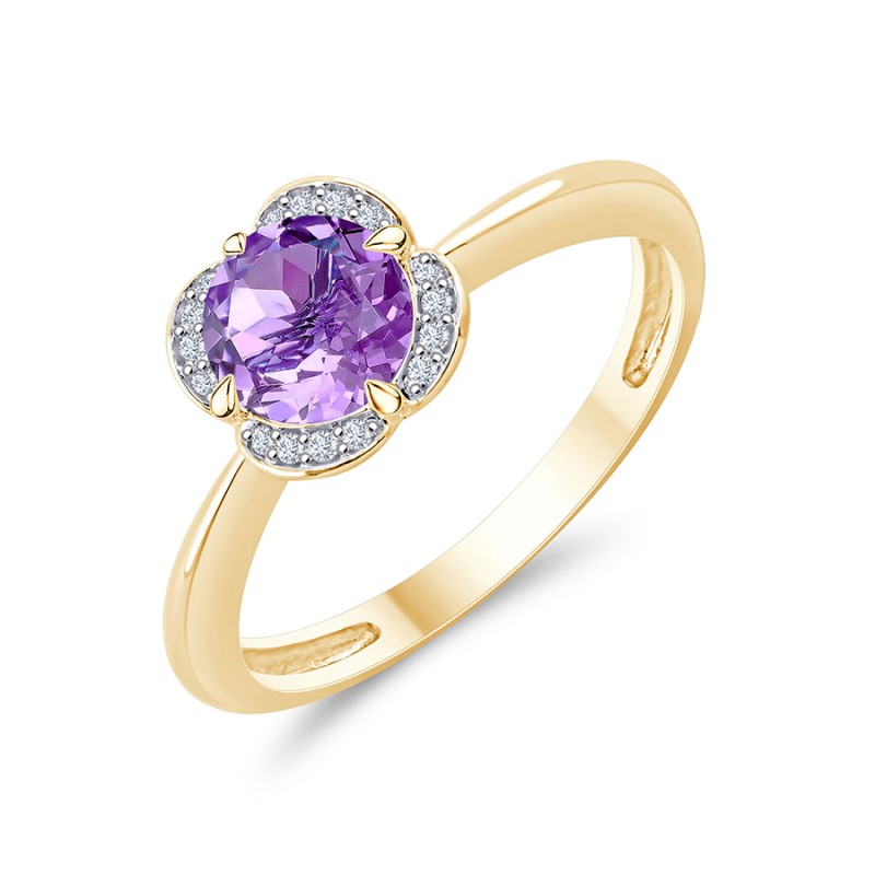 LITTLE KALISTA AMETHYST AND DIAMOND RING