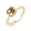 LITTLE KALISTA CHAMPAGNE QUARTZ AND DIAMOND RING
