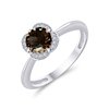 LITTLE KALISTA SMOKY QUARTZ AND DIAMOND RING