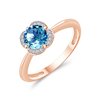 LITTLE KALISTA SWISS BLUE TOPAZ AND DIAMOND RING
