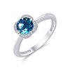 LITTLE KALISTA LONDON BLUE TOPAZ AND DIAMOND RING