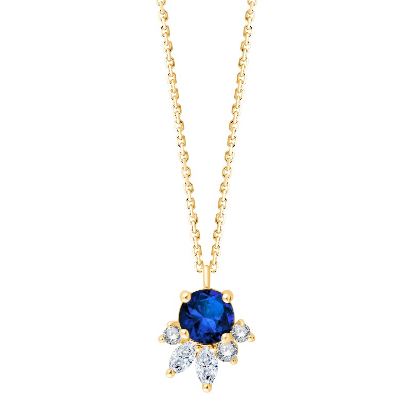 Collier Prima rond - Saphir