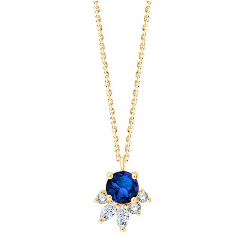 Collier Prima rond - Saphir