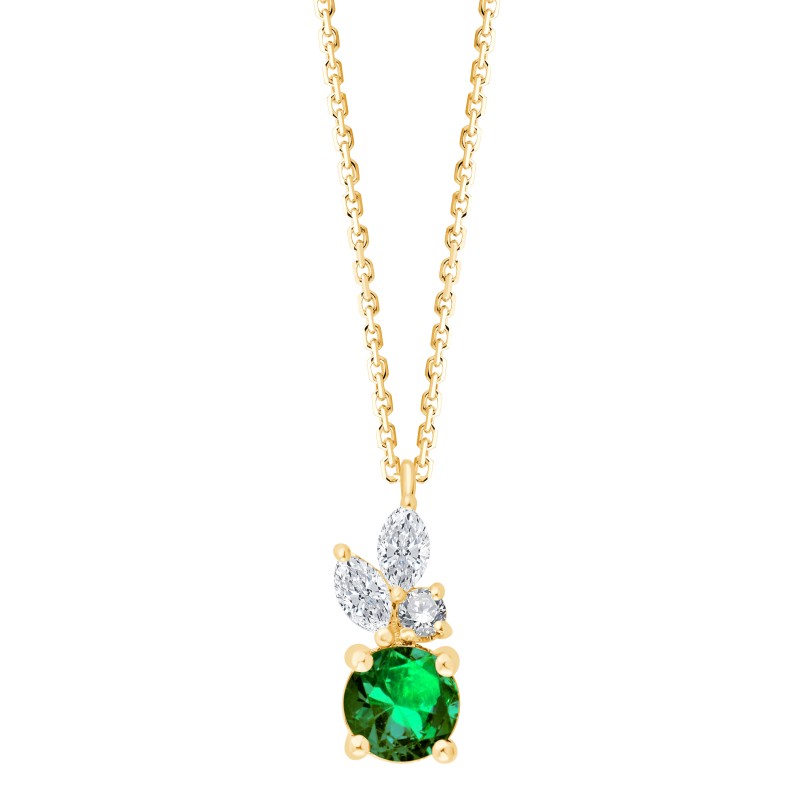 Collier Prima rond 2 - Emeraude