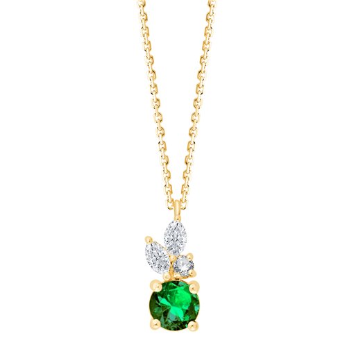 Collier Prima rond 2 - Emeraude