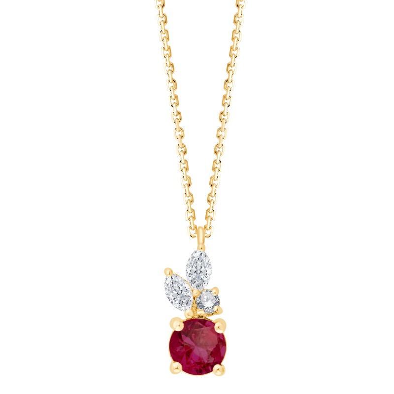 Collier Prima rond 2 - Rubis