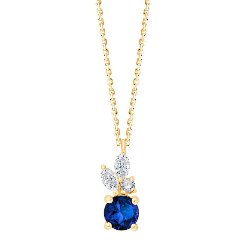 Prima round 2 necklace - Sapphire