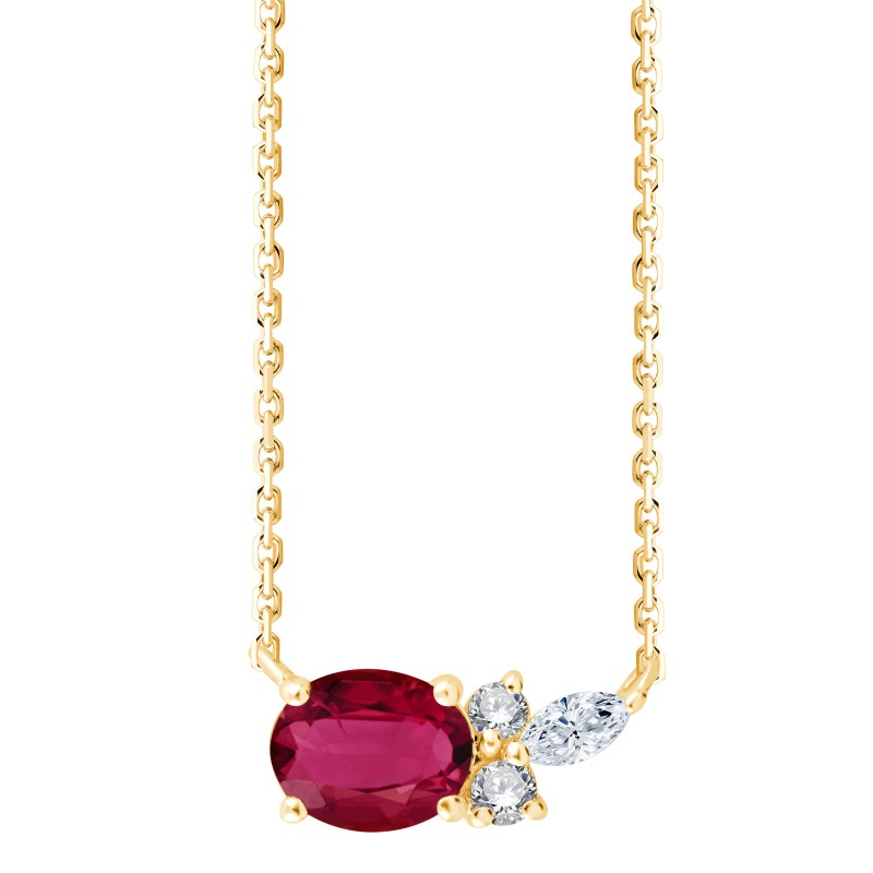 Collier Prima ovale - Rubis
