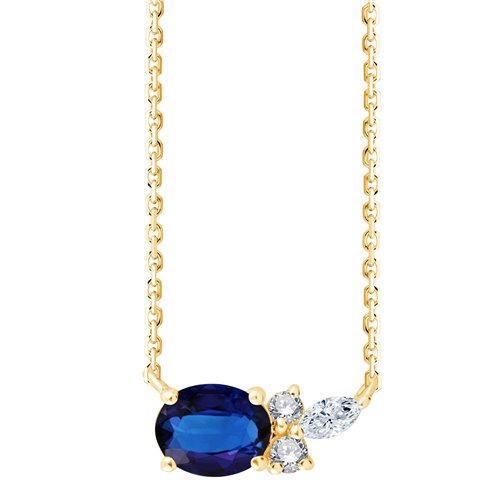 Collier Prima ovale - Saphir