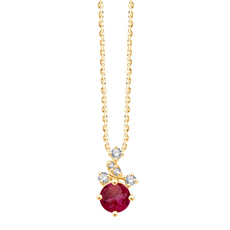 Prima round 3 necklace - Ruby