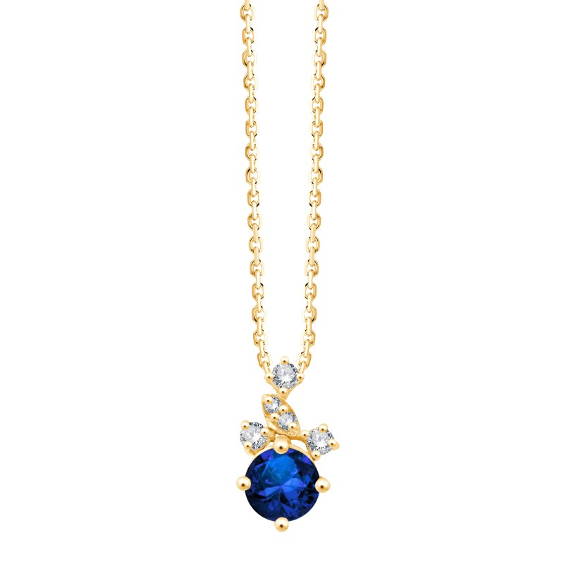 Collier Prima rond 3 - Saphir