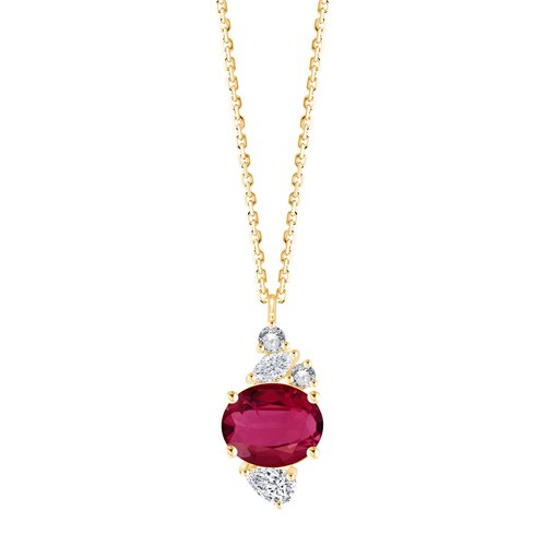 Collier Prima ovale 2 - Rubis