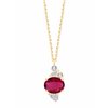 Prima oval 2 necklace - Ruby