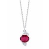 Prima oval 2 necklace - Ruby