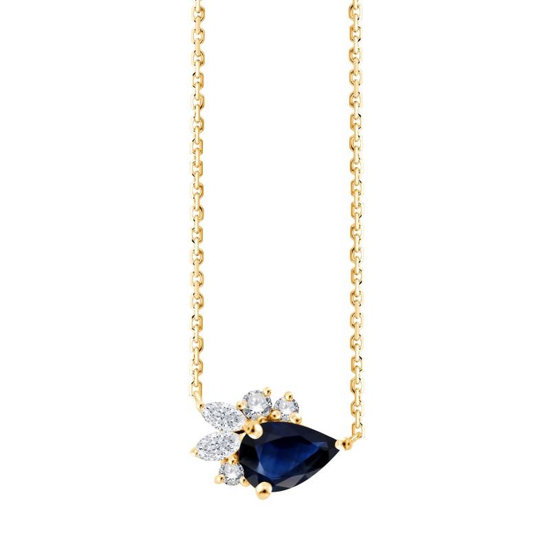 Collier Prima poire - Saphir