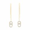 Boucles d'oreilles MD 32 longues pavé diamants