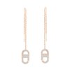 Boucles d'oreilles MD 32 longues pavé diamants