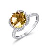 BAGUE KALISTA  QUARTZ CHAMPAGNE ET DIAMANT