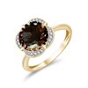 BAGUE KALISTA QUARTZ FUMÉ DIAMANT