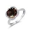 BAGUE KALISTA  QUARTZ FUMÉ ET DIAMANT