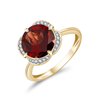 KALISTA GARNET AND DIAMOND RING