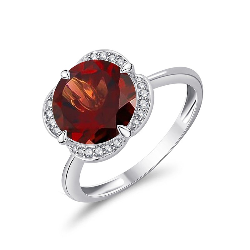 KALISTA GARNET AND DIAMOND RING