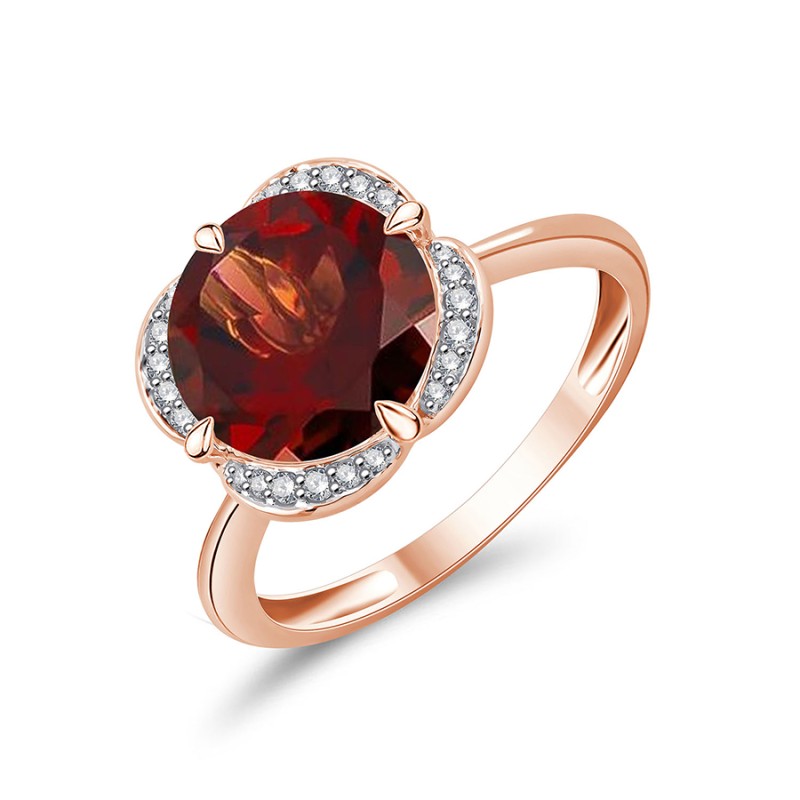 KALISTA GARNET AND DIAMOND RING