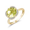 BAGUE KALISTA QUARTZ CITRON ET DIAMANT