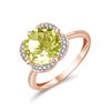 BAGUE KALISTA  LEMON QUARTZ ET DIAMANT